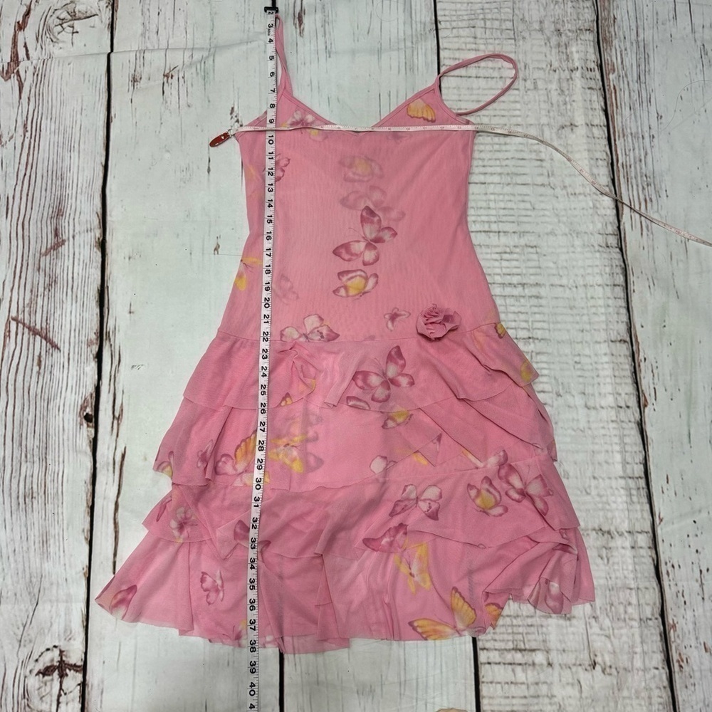 ARDEN B Spaghetti strap dress tiered mesh butterfly prints Small nwt Y2K Vintage - Picture 4 of 16